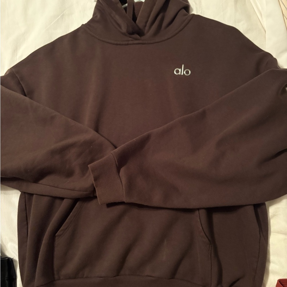 ALO Brown Hoodie Sweater and Straight leg sweatpants
